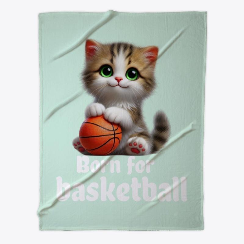 Cute kitten is born for basketball